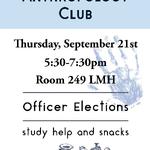 Anthropology Club Meeting 9/21/15